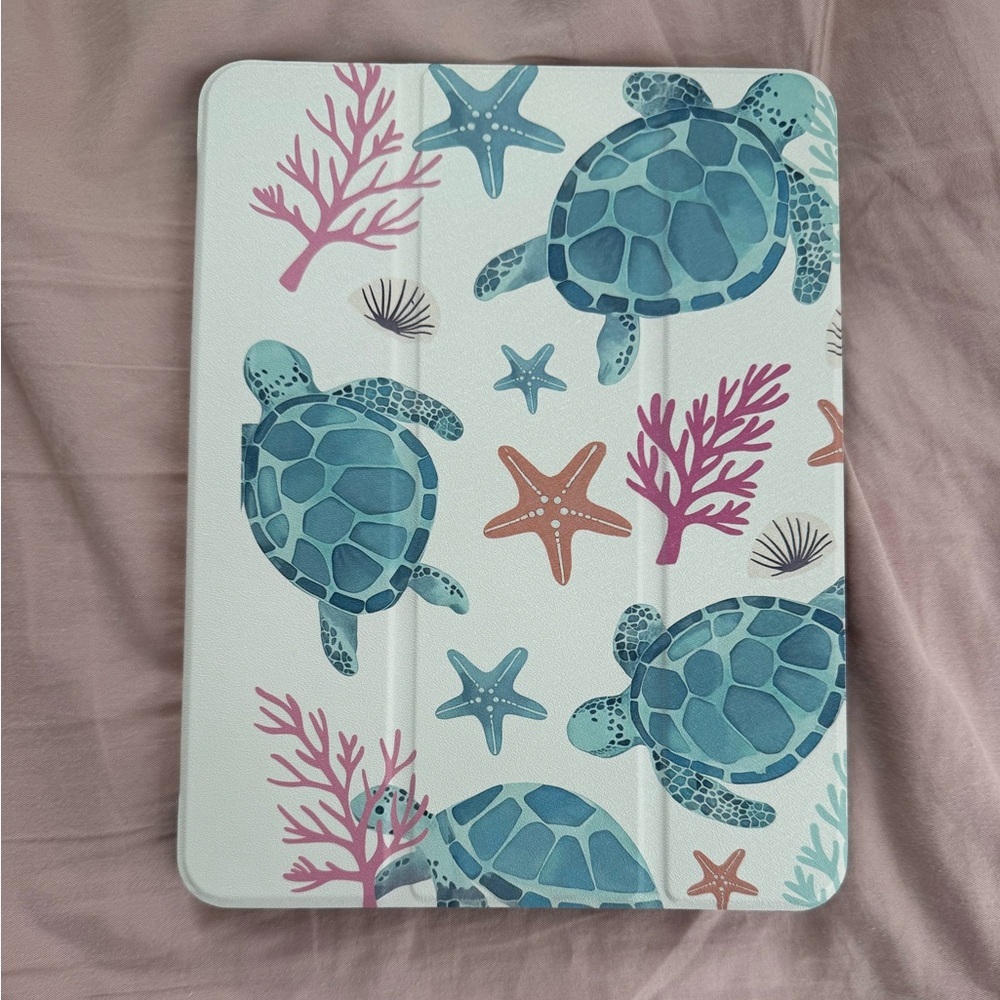 Sea Turtle and Coral iPad Case